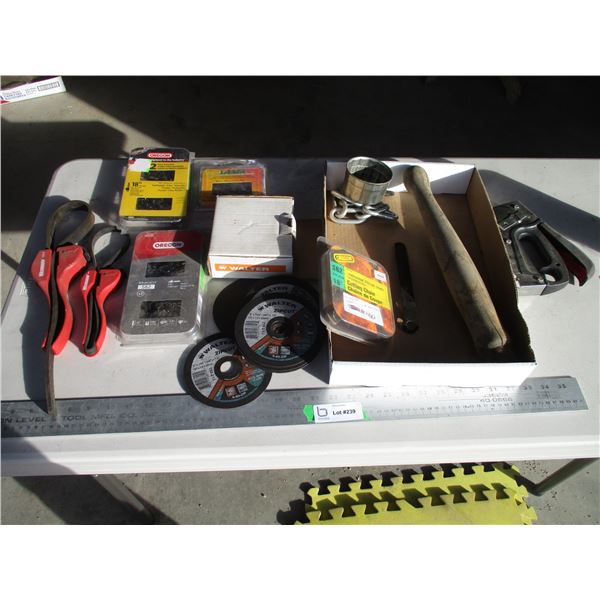 Filter Wrenches, 5" Cutoff Wheels, Chainsaw Chains