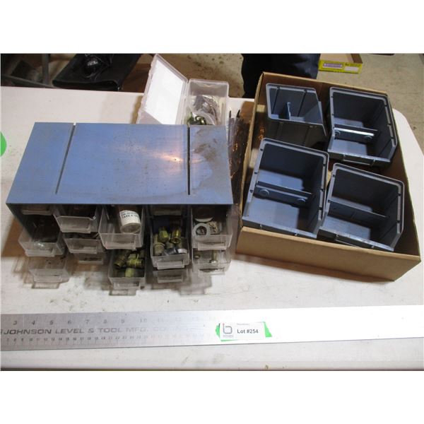 Plastic Organizer With Contents, Miscellaneous Plastic Storage Containers