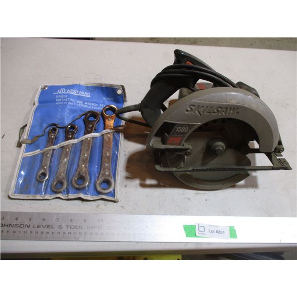 7 1/4" Skil Saw, 4 Piece Ratcheting Box Wrench Set
