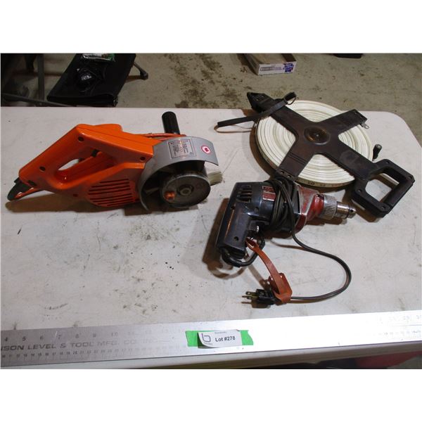 3/8" Drill, Paint Stripper, 100' Measuring Tape