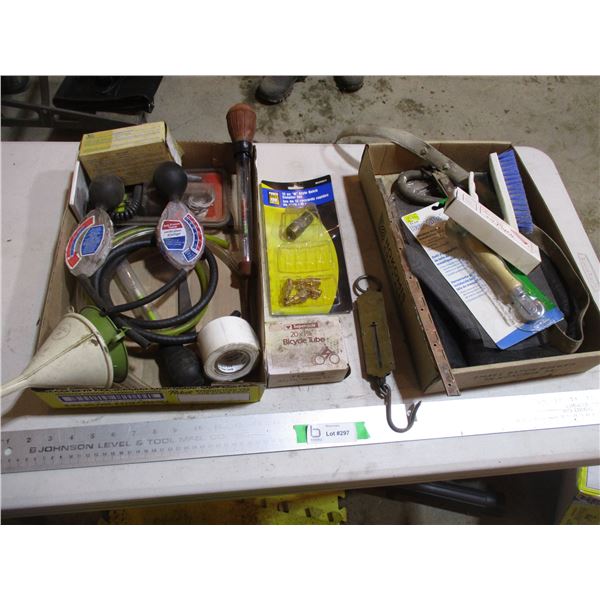 Antifreeze Testers, Funnels, Meat Hook, Scale