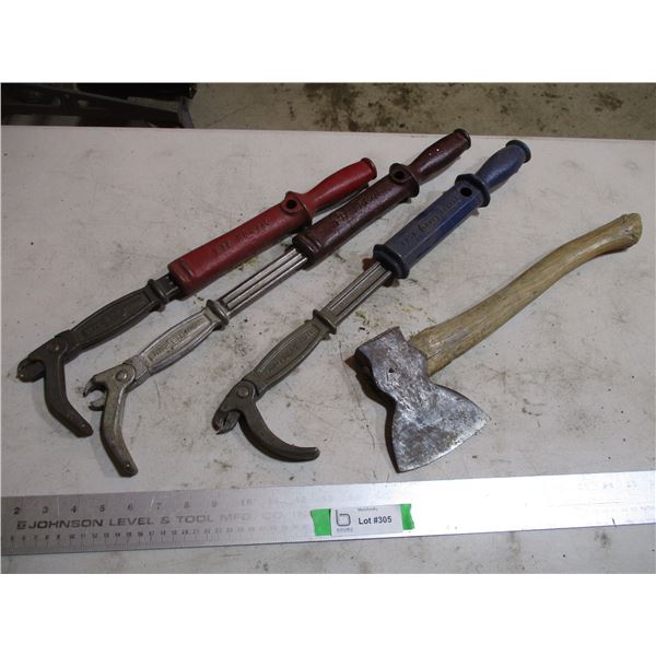 (3) Nail Pullers - 1 Gray, Hatchet