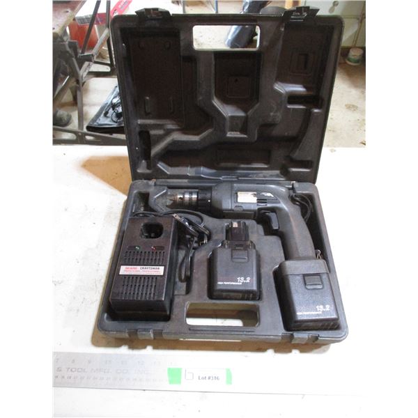 Sears Craftsman 13.2 Volt Cordless Drill With Case