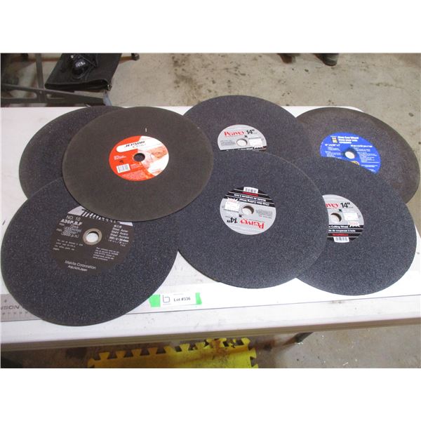 (7) 14" x 3/32" x 1" Chop Saw Wheels