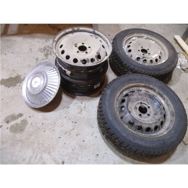 (4) Rims, (2) Tires - 215/60R16