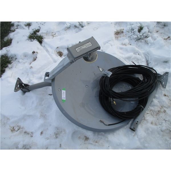 Satellite Dish With Co-ax Cable