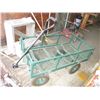 Image 1 : Green Garden Wagon - 40" x 21" - Metal Sides