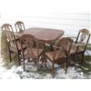 Image 16 : (6) Dining Room Chairs, 1 With Arms, Table - 55" x 39 ', Buffet - 56" x 18 '