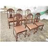 Image 1 : (6) Dining Room Chairs, 1 With Arms, Table - 55" x 39 ', Buffet - 56" x 18 '