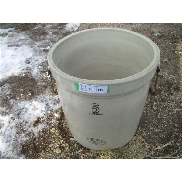 Medalta 5 Gallon Stone Crock With Wooden Handles