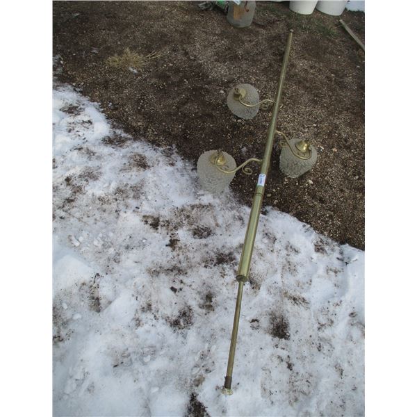 Living Room Pole Lamp, 3 Glass Shades