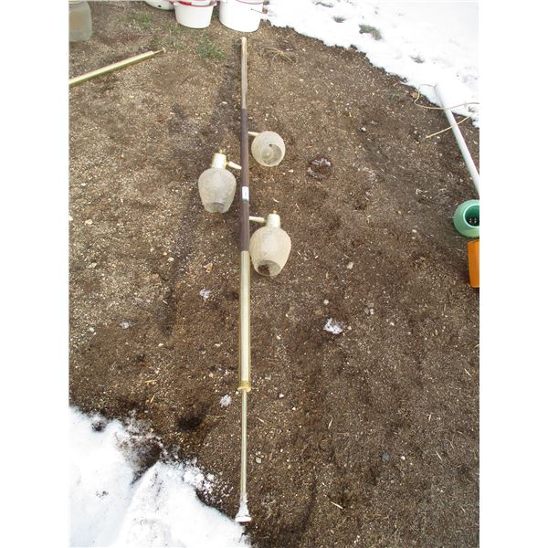 Living Room Pole Lamp, 3 Glass Shades