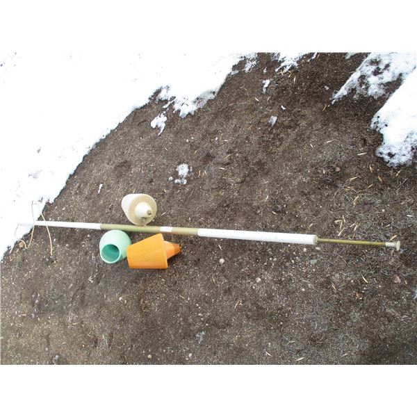 Living  Room Pole Lamp, 3 Plastic Shades