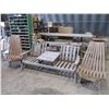 Image 1 : 2 Seater Chaise Lounge Lawn Furniture, (2) Wooden Adirondack Chairs