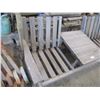 Image 6 : 2 Seater Chaise Lounge Lawn Furniture, (2) Wooden Adirondack Chairs