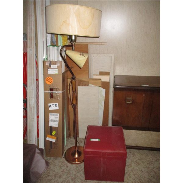 Floor Lamp, Storage Hassock