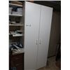 Image 1 : White 2 Door 5 Shelf Cabinet - 30" x 69"