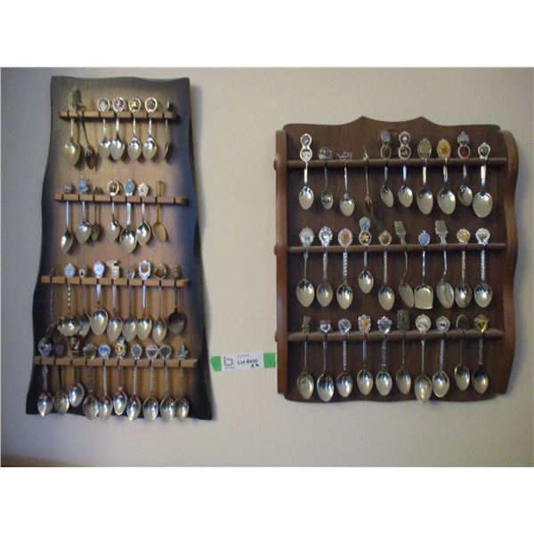(2X the Bid Price) Display Racks With Collector Spoons