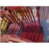 Image 6 : (5) Wooden Chairs Painted Red - 4 Chairs are Press Back