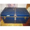 Image 5 : Metal Trunk With Tray, (3) Handmade Down Filled Quilts