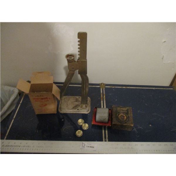 Bottle Capper With Caps, Twinplex Stropper