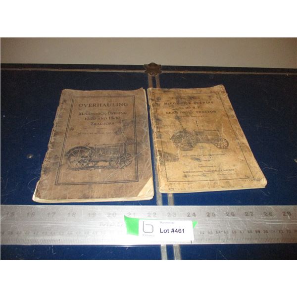 (2 X the Bid Price) McCormick-Deering Manuals - 10-20 & 15-30 Tractors