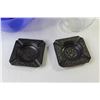 Image 2 : (2) Vases - (2) Ashtrays - Plastic Container Bowl w/Lid - Small Bowls