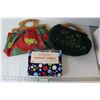 Image 1 : (2) Vintage Cloth Handbags; Cotton Fabric