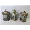 Image 5 : (3) Out Door Candle Lanterns