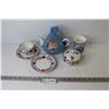 Image 1 : Tea Pot w/Cozy - Cups Saucers & Sugar Bowl