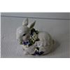 Image 4 : (5) Ceramic Rabbits - One is a Trinket Dish