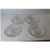 Image 4 : 98) Plastic Glasses - (4) Glass Divided Dishes