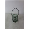 Image 4 : Cologne Bottle - Horse - "Gaylord", (4) Glasses, Decorative Jar in Wire Basket