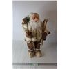 Image 1 : Santa Decoration With Skis & Poles - 24" Tall