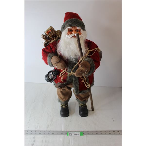 Santa Decoration With Walking Stick - 24  Tall