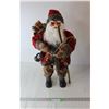 Image 1 : Santa Decoration With Walking Stick - 24" Tall