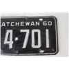 Image 3 : (1) Saskatchewan License Plate - 1960
