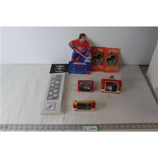 Hockey Memorabilia - NHL Heritage Jersey & Stamp Set, Detroit Red Wings 1/50 Scale Diecast Zamboni, 