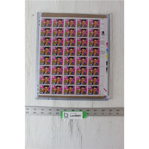 Sheet of Elvis Stamps (USA)