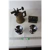 Image 1 : Vintage Blow Torch, Ice Cream Sundae Holders, "Nugget" Black Boot Polishing Tin