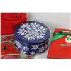 Image 3 : Christmas Items - Vinyl Tablecloth - Tin - Tree Skirt - Stockings - Doilies - Placemats - Throw Blan