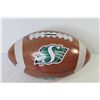 Image 2 : Saskatchewan Roughriders Scarf - Riders Metal Ball Coin Bank (has dents)