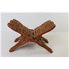 Image 2 : Carved Wood Folding Stand (12" x16" folded)