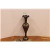 Image 1 : * Black Engraved Brass Floor Vase (35"t x 8 1/2"w)