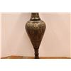 Image 5 : * Black Engraved Brass Floor Vase (35"t x 8 1/2"w)