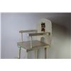Image 4 : Vintage Wooden Doll Chair - (off white w/decals - 29" tall)
