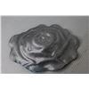 Image 3 : Sliced Agate - Glass Blue Flower Designed Dish - Sliced Resin (agate looking)