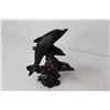 Image 5 : Ornament Statues - Black Coral Head Figure - Dolphins - Inuit Carving