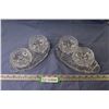 Image 1 : Pinwheel Crystal Pieces - (3) Footed Dishes - (2) Oval Plates