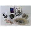 Image 9 : Cell Phone Smart Ring & Grab Tab - Geometry Set in Case - Alaska Trinket Dish - (3) Ornament Figurin